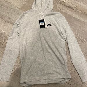 Light Gray Hooded Nike Shirt